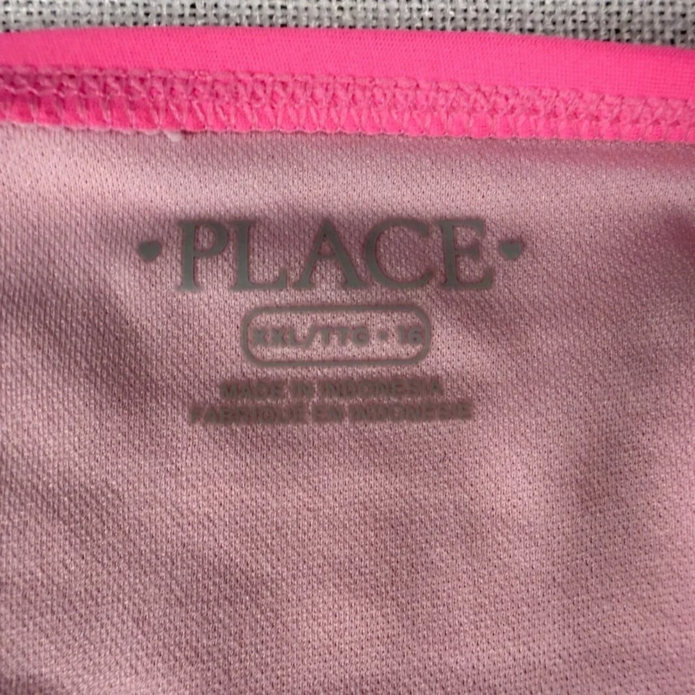 The Childrens Place Girls Neon Pink Strappy Back One Piece Swimsuit Size XXL 16